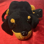Shoulder Bag Water bottle Black and Tan Dog Plush excellent shape! Great Piece! Photo 0