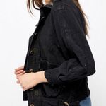 Free People  Jayde Safari Bomber Jacket Black Size Medium Photo 1