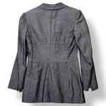 EXPRESS Women Tailored 3/4 Button Blazer Jacket Gray Stretch Lined Office Chic Photo 2