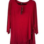 Allegra K Tunic Top Button Accent 3/4 Sleeve Casual Blouse XXL Photo 0