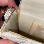 La Regale LTD vintage lace clutch w/nylon chord strap & fringe tassle white Photo 8