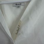 Madewell  NWT Courier Button-Back Shirt in Pure White 2X Cotton Modal Preppy Fall Photo 6