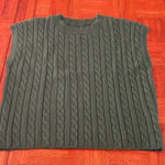 Kelly Green Cableknit pullover top/vest Size L Photo 0