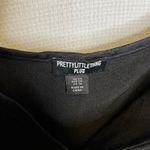 PRETTYLITTLETHING PLUS Black Ruffle Tank Dress Size US 18 Slit Photo 5