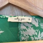 Molly green Blouse Green Floral Tie Front Flowy Boho Size Small Photo 4