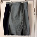 Poetic Justice Juliana High Waisted Midi Skirt Button Front Two Tone Multi Media Blue Size undefined Photo 1