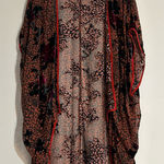 Citron Burnout Velvet Rose Spotted Sheer Kimono Silk Blend Witchy Whimsigoth Orange Size undefined Photo 0