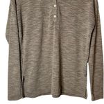 Aritzia  Talulah Tan Polyester‎ Rayon Spandex Blend Henley Women’s Small #21236 Photo 3