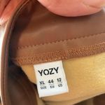 Brown Faux Leather Skirt XL Photo 2