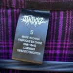 SWIXXZ Purple Plaid Flannel Shirt Know Your Enemy Goth Punk Emo Photo 5