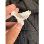 Pink Rose Black Ribbed Wrap Crop Top – Size S Photo 6