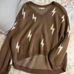 These Three Boutique  lightning bolt oversized sweater Photo 1