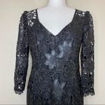 Nanette Lepore  Black Floral Lace Dress 6 NWT Photo 3
