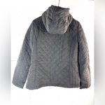 Laundry by Design  M Quilted Fur Lined Hoodie Charcoal Outerwear Photo 1