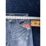 Ruff Hewn  Embroidered Rose‎ Jeans Distressed Denim True Crop Size 6 Photo 5