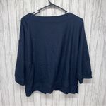Vineyard Vines Womens Size M  Navy Oversized Crew 1/2 Sleeve EUC Photo 3