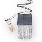 Rebecca Minkoff new ᯾ Leather Crystal Fringe Card Case Chain Handbag ᯾ Steel Photo 7