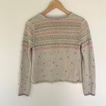 Vintage Rainbow Embroidered Zip Front Sweater Photo 6