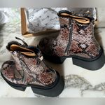 Seven7 New in Box Seven 7 Brown Snake Moto Boot Size 7 Photo 12