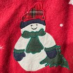 NWOT VTG TakeTwo Classic Ugly Christmas Sweater wool Jacket snowman Patchwork XL Red Photo 7