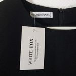 White Fox Boutique New SECRETLABEL, WHITE-FOX Large Black and White Floral Shift Sheer Sleeve Dress Photo 3