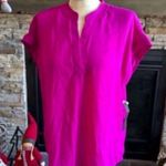 Cynthia Steffe Pink Blouse Relaxed Fit Notched Collar Photo 0