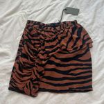 ALLSAINTS pia zephyr orange black tiger striped ruffled mini skirt NWT 4 Photo 4
