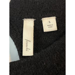 frenchi Lamb's Wool Rabbit Hair Sweater Womens S Black 3/4 Sleeve Open Back Photo 5