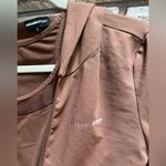 WAYDAMIN Sport 3 in 1 Set zip Up crop hoodie and leggings chocolate brown small Photo 6