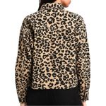 Lulus Fashionably Fierce Beige Leopard Print Denim Jean Jacket Size Small NEW Photo 3