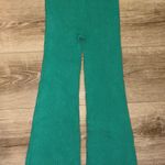 Edikted  Pants Green Ribbed Flare Photo 1