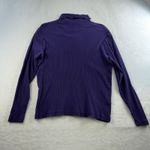 Susan Bristol Vtg L Large Turtleneck lettuce Trim Purple Ribbed Cottagecore 90s Photo 10