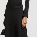 Likely NWT Eila Dress Black Textured Cutout Ring Deep V Midi A-Line Cocktail 6 Photo 0