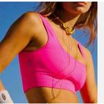 Free People NWOT Movement Good Karma Square-Neck Bra Neon Pink XS/S Photo 2