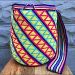 Columbian Festival Crossbody bucket bag Tassels nEW Purple Photo 2