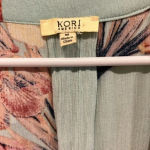 Kori  America Mint Green Florak‎ Adjustable Kimono size Medium Photo 3