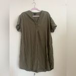 Hilary Radley  Khaki V-Neck dress Photo 1