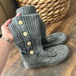 UGG  Australia Leland Women's U.S Size 8 Gray Knit Tall or Fold Over Anke Boots Photo 0