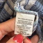 Briggs New York Linen Blue and White Striped Shorts Photo 6