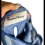 NWT House of Sunny Blue Moon Fuzzy Midi Dress Size 4 Sea blue Photo 5