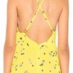Free People Tango At Night Electric Yellow Floral Wrap Shorts Romper Size 4 Photo 1