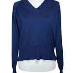 Givenchy 60s 70s Vintage Sport Preppy Blue V-Neck Ruffle Sweater. S/M. Old Money Photo 0