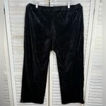 Tommy Hilfiger  Velour Pull On Track Pants w Zip Leg Black-2X Photo 1