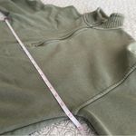 Aerie Sun’s Out Oversized Quarter Zip Sweatshirt Olive Green Size XS Photo 6