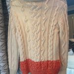 Milly Of New York Orange And White Sweater Photo 1