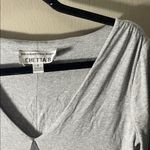 Chetta B  Sherrie bloom Peter noviello color block dress sz 6 gray v neck Photo 1