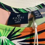 Kaari Blue  Curvy Tropical Blouse Photo 2