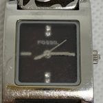 Fossil women watch silver brown tone ES2054 all stainless steel 21mm running Photo 2