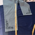 Petite Sophisticate  Gingham‎ Stretch Cotton High Rise Embroidered Crop Pant 10 Photo 11