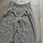 Houndstooth wide leg pants Black Photo 1